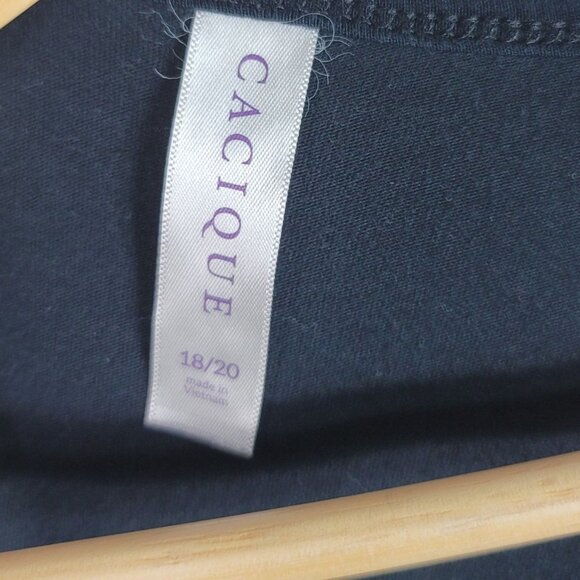 Cacique Plaid Pajamas Red Black SZ 18 20 2 PCS Pants Pullover Long Sleeve Henley - Picture 5 of 12